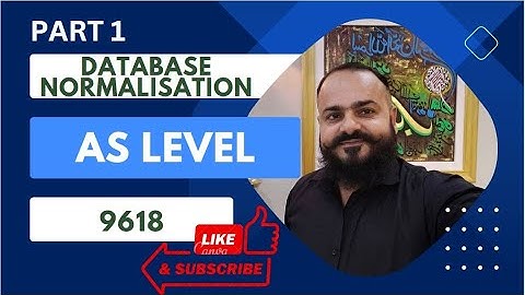 AS Level Computer Science 9618  Chapter 8 Part 1 Database Normalisation