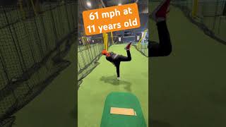 61 mph at 11 years old #baseball #viral