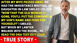 After my wife passed away, we had the inheritance meeting. My daughter-in-law smiled coldly Now!!