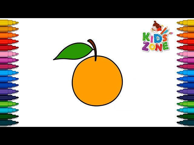 Orange Drawing || How to Draw Orange Step by Step || Easy Fruit Drawing for  Beginners... - YouTube