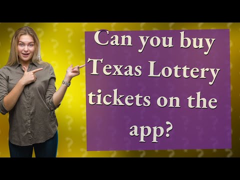 Can you buy Texas Lottery tickets on the app?