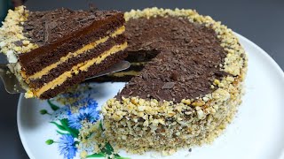 Самый Вкусный Шоколадный торт с орехами! Торт Сникерс за 20 минут!