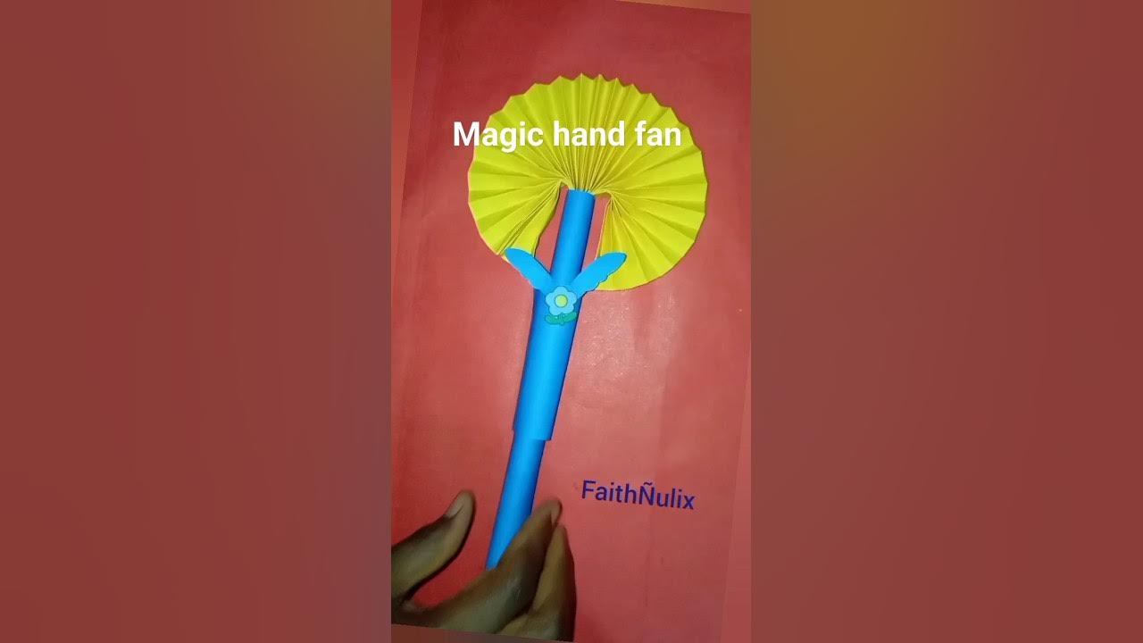 How to make a paper magic hand fan that opens and closes viral art 
