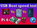 Raspbian speed test. USB Boot. SD card Vs SSD Vs Physical HDD Raspberry Pi 4. Diagnostics
