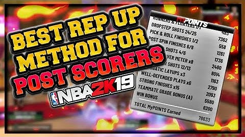 BEST REP UP METHOD FOR POST SCORERS!! 60 to 80K REP PER GAME!! NBA 2K19