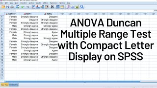 Duncan test with letters a b c on SPSS