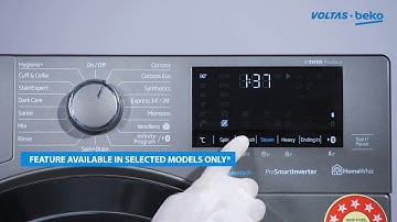 Voltas Beko Front Load Washing machine: Program settings