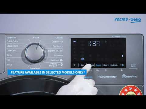 Voltas Beko Front Load Washing machine: Program settings