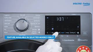 Voltas Beko Front Load Washing machine: Program settings Resimi