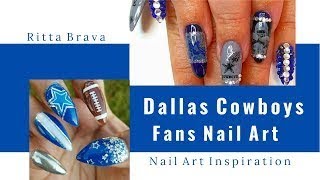 Dallas Cowboys Nail Art Nail Designs for Dallas Cowboys Fans