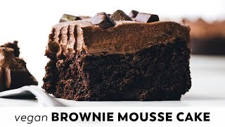 Brownie Mousse Cake // vegan + paleo