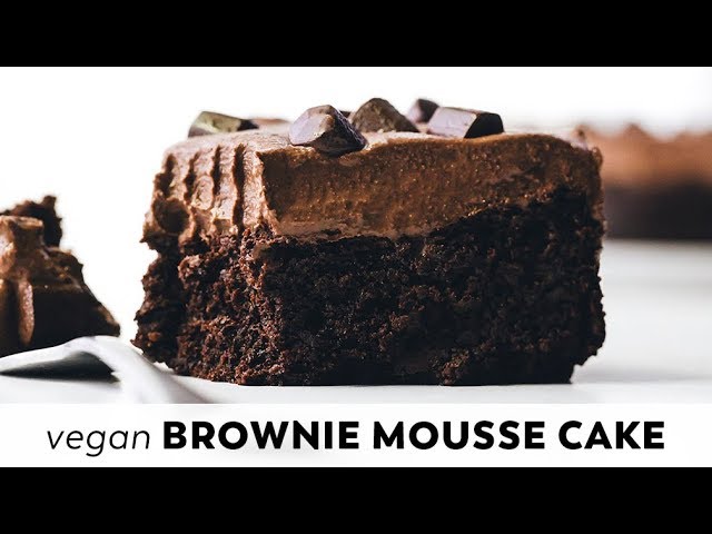 BROWNIE MOUSSE CAKE // VEGAN + PALEO