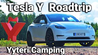 212. Tesla Y Roadtrip, osa 1, Naantalin asuntomessut ja Tesla Camping Yyterissä