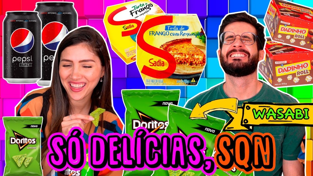 PROVANDO COMIDAS CONGELADAS do MERCADO BRASILEIRO | DORITOS WASABI, MASSA PODRE, TORTA de PALMITO