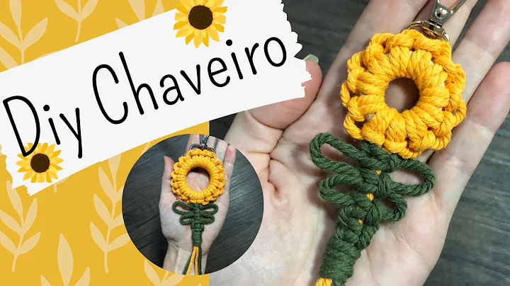 Diy Chaveiro  Flor Macrame - macrame flower keychain 🗝️🌻