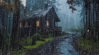 Fall Asleep Fast 🌙 Heavy Rain & Thunder Echoing Through a Shadowy Forest | Deep Sleep, Stress Relief