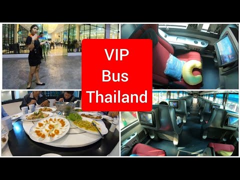 Thailand VIP overnight bus, from Bangkok to Phuket 4K