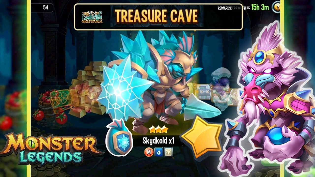 RANK 1 Baba Basheer & RANK 3 Skydkold from Treasure Caves (Monster ...