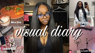 vlog : visual diary (getting my life together, hair appt, starting lash tech journey) justicemariee