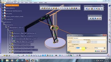 Catia | DMU Kinematics | Simulation of Quick Return Mechanism