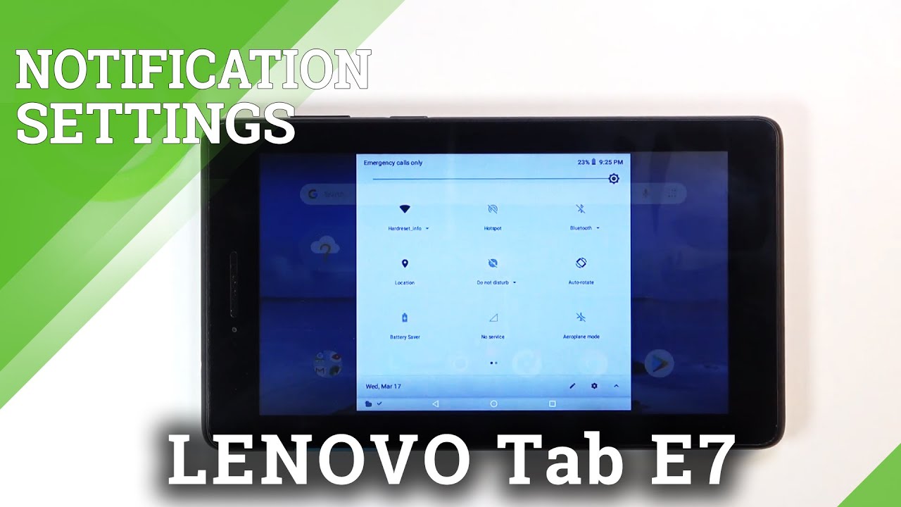 LENOVO Tab E7 and Notification Bar - How to Customize Notification Bar ...