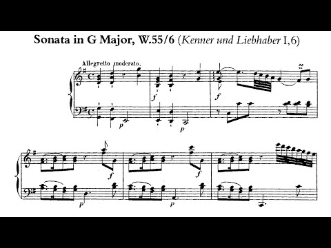 CPE Bach: Keyboard Sonata in G major Wq.55 / 6 - Artur Balsam, 1961 - MHS 558