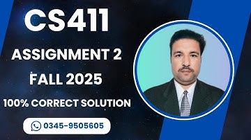 cs411 Assignment 2 Solution Fall 2025 | cs411 assignment 2 fall 2025