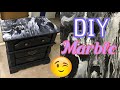 DIY Marble Nightstand Acrylic Paint Pour