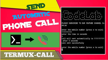 Send automatic phone calls using termux app | CodeLab