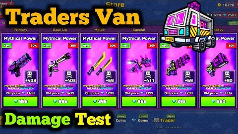 Mythical Traders Van Damage Test | Expensive Weapons - Pixel Gun 3D