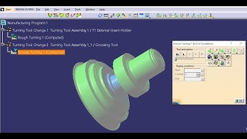 Roughing turning and grooving operation in Lathe machining using CATIA V5