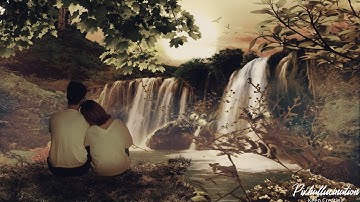 Fantasy Waterfall Photo Manipulation Photoshop