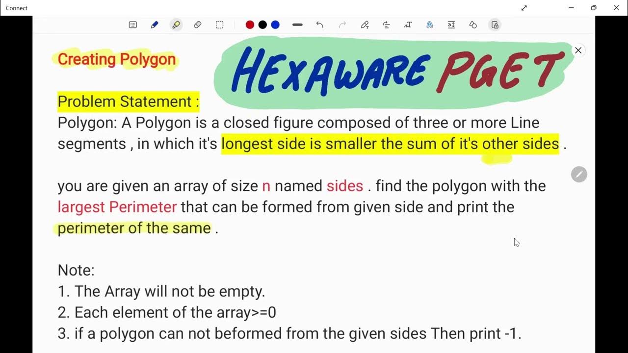 Hexaware PGET Coding Question | Creating Polygon | Solution in Java ...