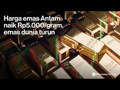 Harga emas Antam naik Rp5.000/gram, emas dunia turun