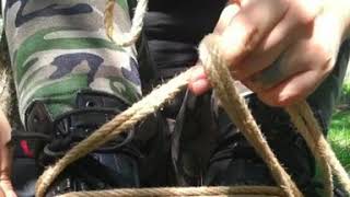 Shibari legs selfbondage tutorial