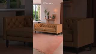 Stylish  Leather Chesterfield 2-Seater Sofa | Leather Sofa Design | Nismaaya Decor