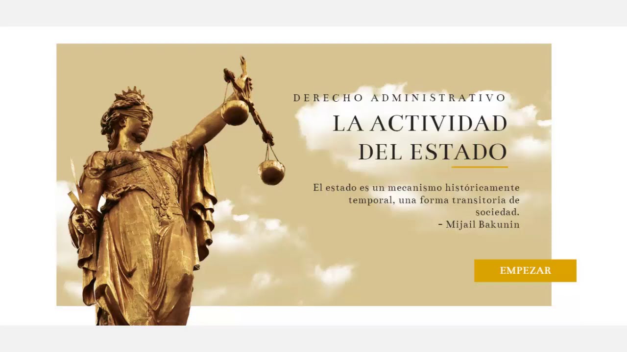 DERECHO ADMINISTRATIVO - LA ACTIVIDAD DEL ESTADO - YouTube