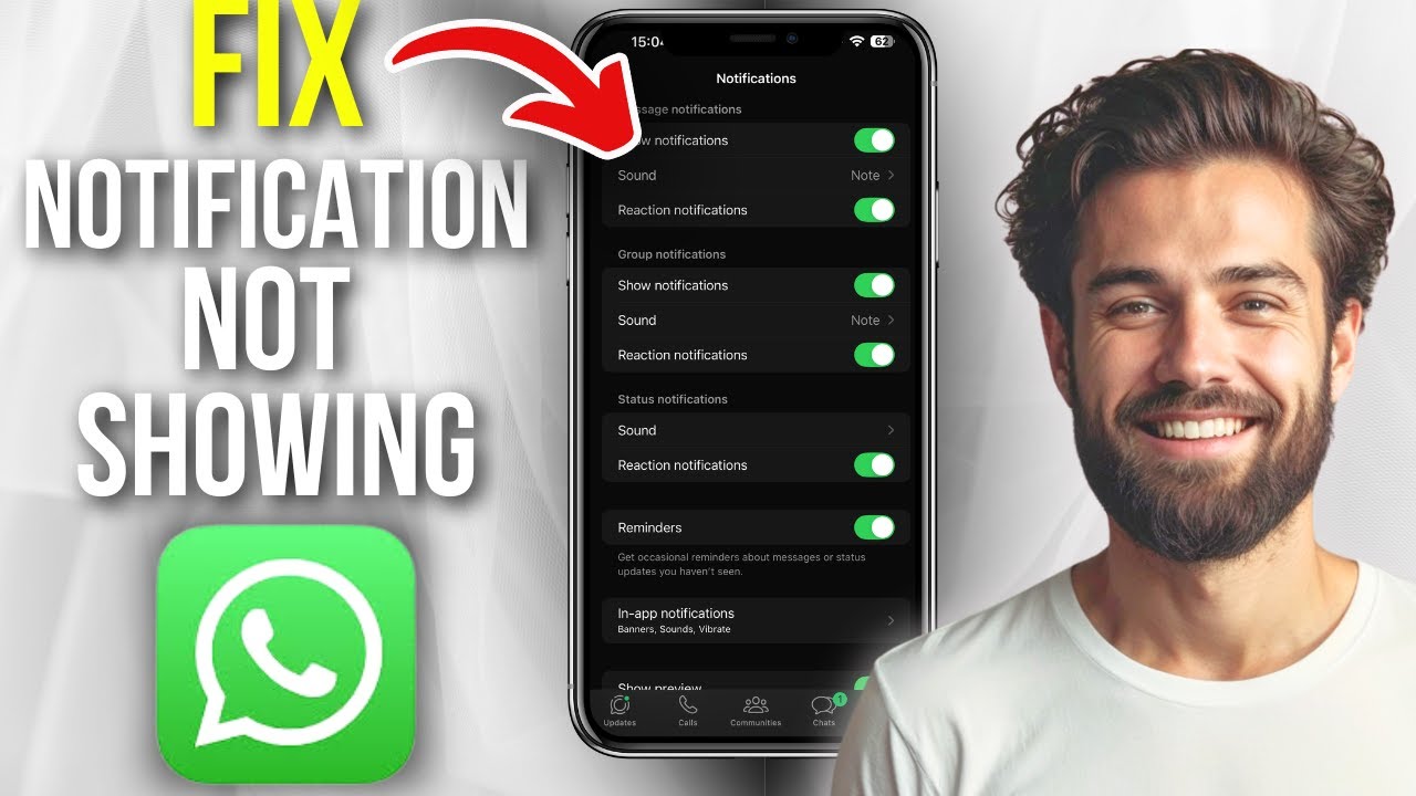 How To Fix WhatsApp Notifications Not Showing On iPhone (Easy) - YouTube