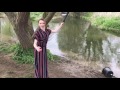 Girl fail on rope swing