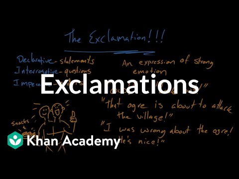 Exclamations | Syntax | Khan Academy