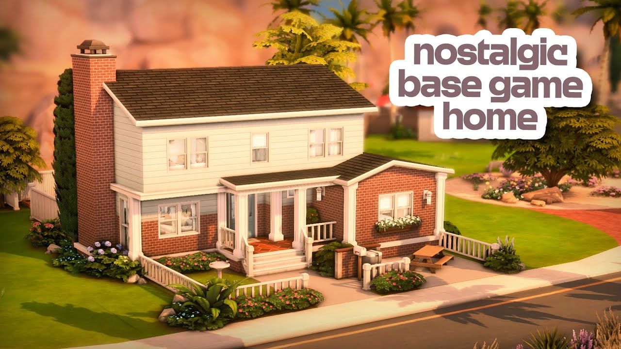 Nostalgic Base Game Home 💚 || The Sims 4 Speed Build