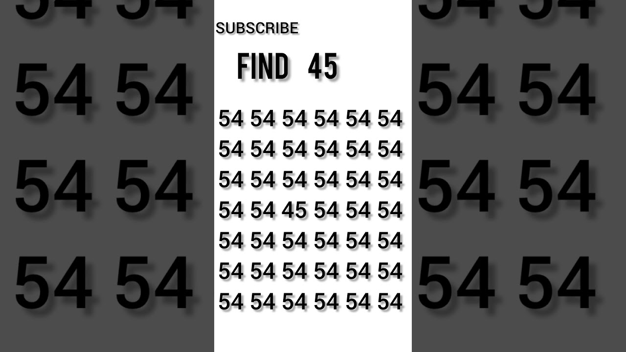 FIND THE  45 