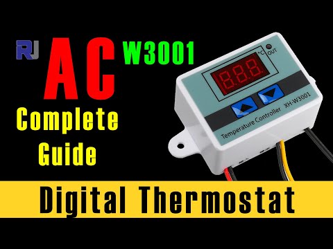 How to use XH-W3001 AC digital Thermostat Temperature control - Robojax