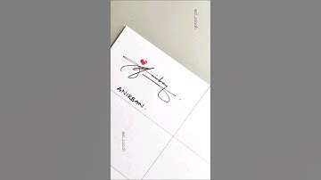 Signature Style✒️- Anirban❤️ Comment your name! #subscribe 👍 #signature #calligraphy #autograph #yt