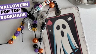 DIY Ghost Bookmark Charm | Halloween Journal Dangle with Beads & Soda Tab Charms