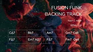 C major Fusion Funk Backing Track