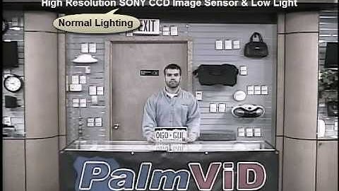PalmVID Day/Night (Color & BW) with High Resolution Sony CCD Image Sensor & Low Light Sample Video