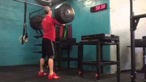 120kg axle bar front squat fail