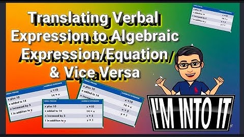 Translating verbal phrases to algebraic expressions worksheet pdf