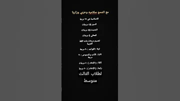 بعد دمج الاسلامية والعربية لطلاب الثالث متوسط هذه تقسيم الدرجات 